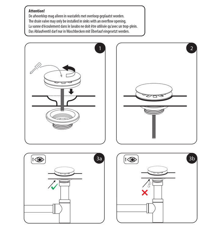 Rene Houtman Differnz Afvoerplug | Always Open | Mat Wit