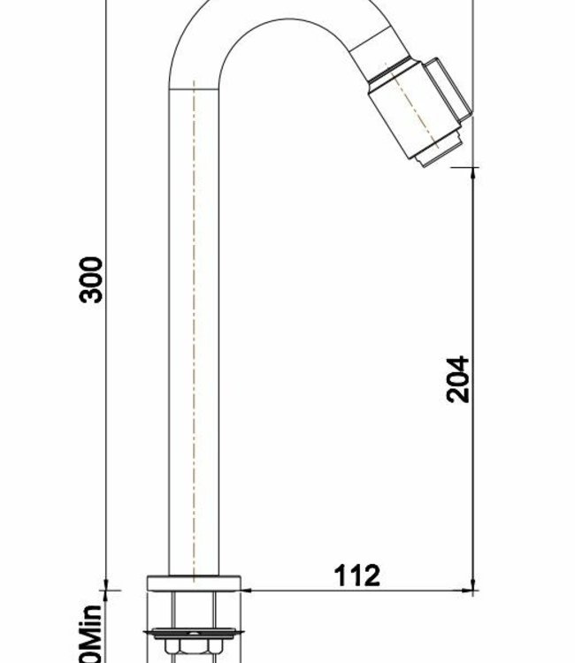 Rene Houtman Victoria Luxe Fonteinkraan XL | 1/2'' | Gun Metal
