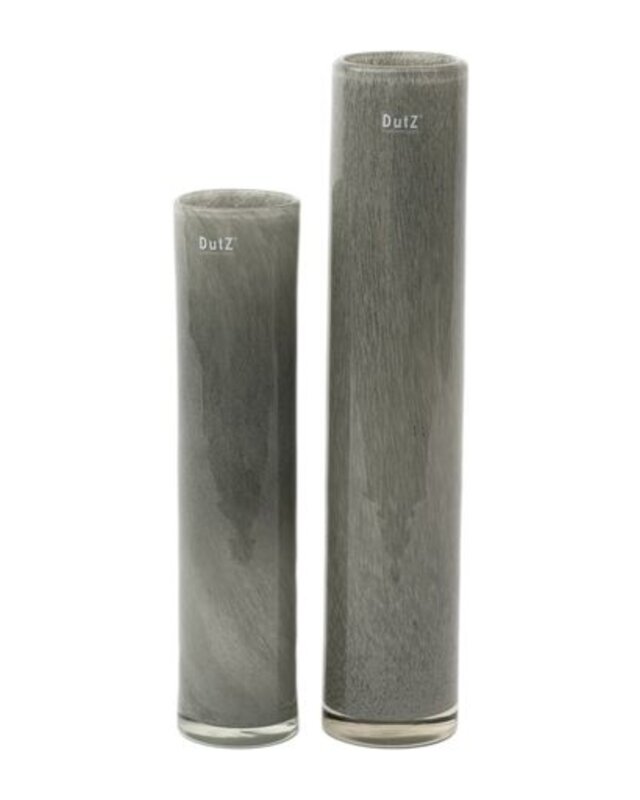 DutZ Cilinder Vaas | Grijs | H32xD9 cm