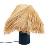 The Abaca Conical Tafellamp | Zwart/Naturel