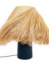 Bazar Bizar The Abaca Conical Tafellamp | Zwart/Naturel