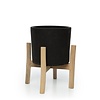 The Charcoal Low | Zwart/Naturel | H36 cm