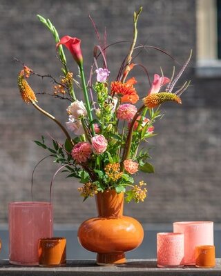 DutZ Vaas Modest | Warm Oranje | H20xD18 cm