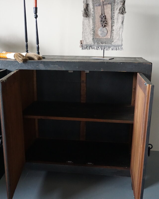Rene Houtman Sidetable/Dressoir Zwart L180xD46xH90 cm 4-deurs