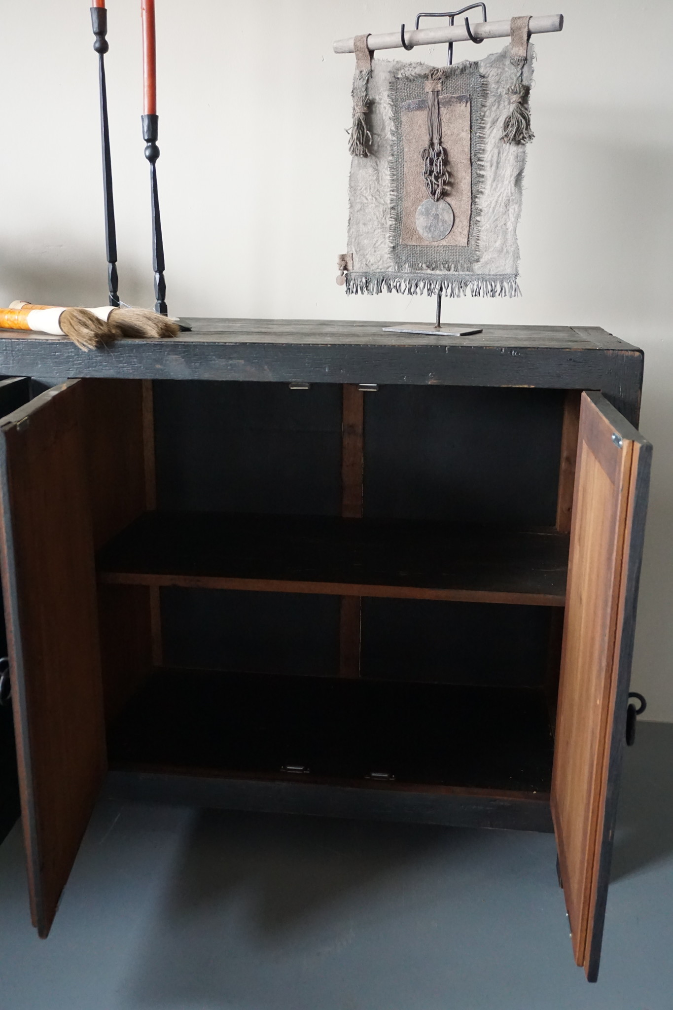 Rene Houtman Sidetable/Dressoir Zwart L180xD46xH90 cm 4-deurs