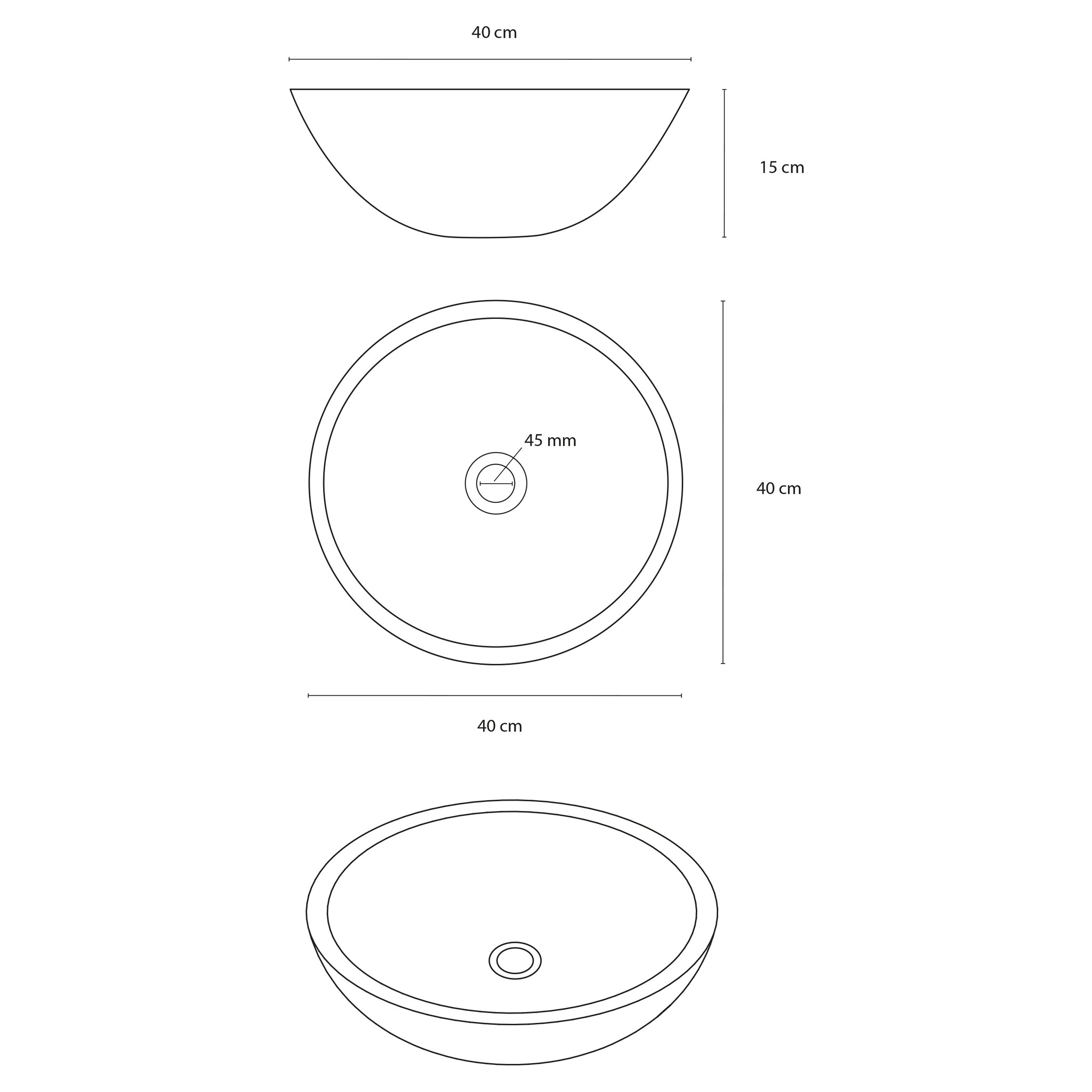 Differnz Differnz Waskom | Houtlook | Sandstone | D42 cm