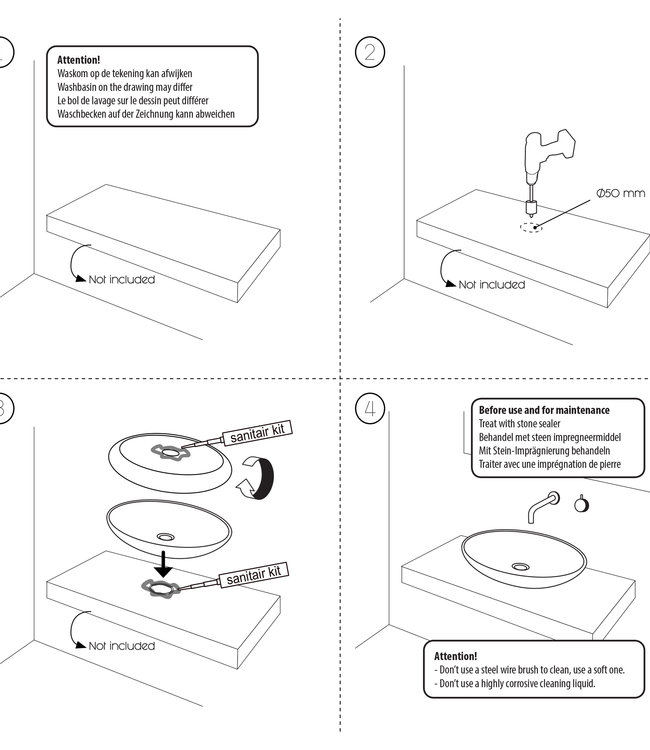 Differnz Differnz Waskom | Houtlook | Sandstone  | D42 cm