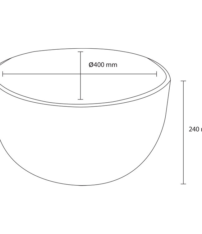 Differnz Differnz Tulip Opbouw Waskom | Diameter 40 cm | Mat Donkergrijs