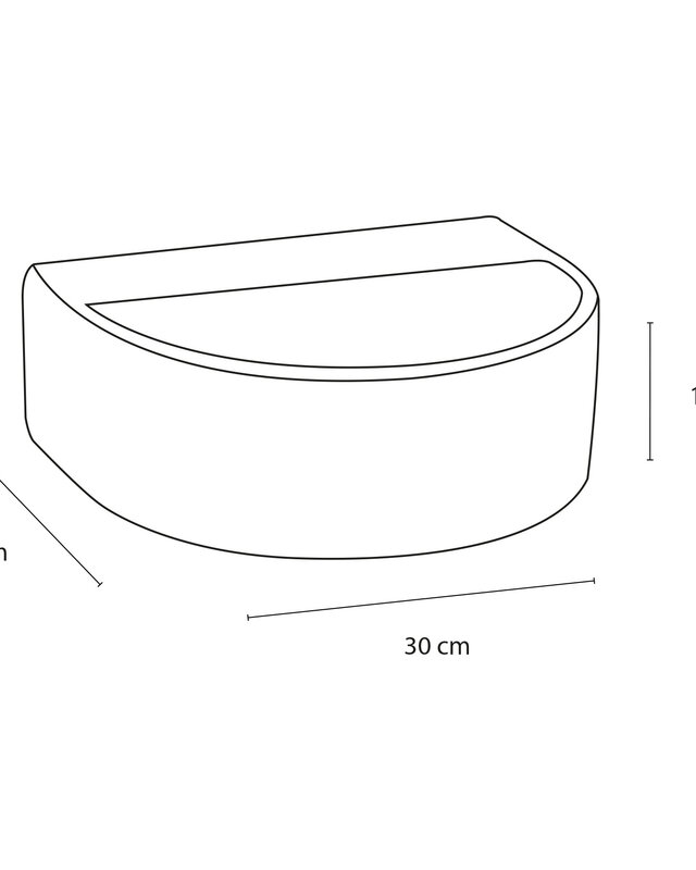 Differnz Differnz Demi Fontein | Donkergrijs | H11xB30xL25 cm