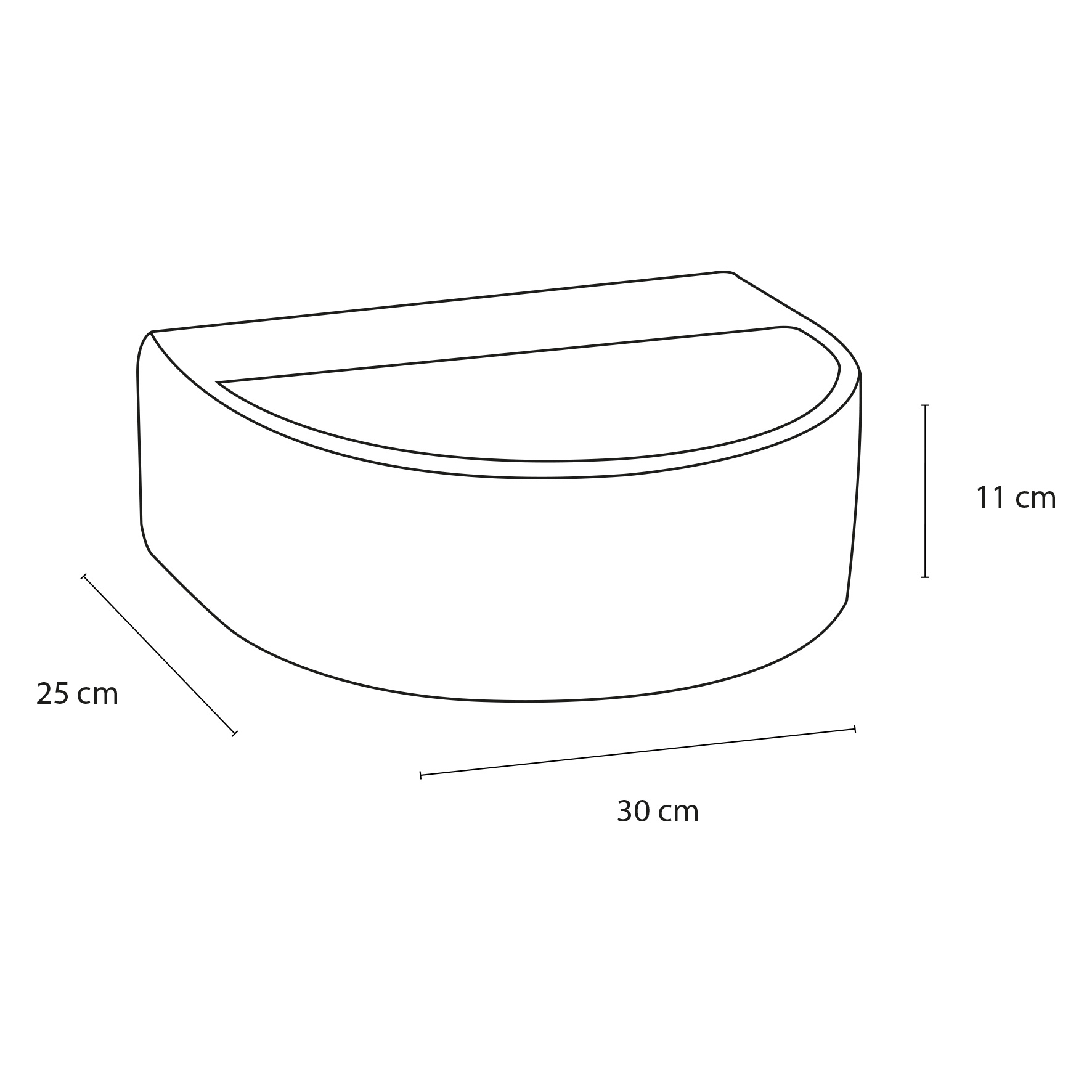 Differnz Differnz Demi Fontein | Donkergrijs | H11xB30xL25 cm