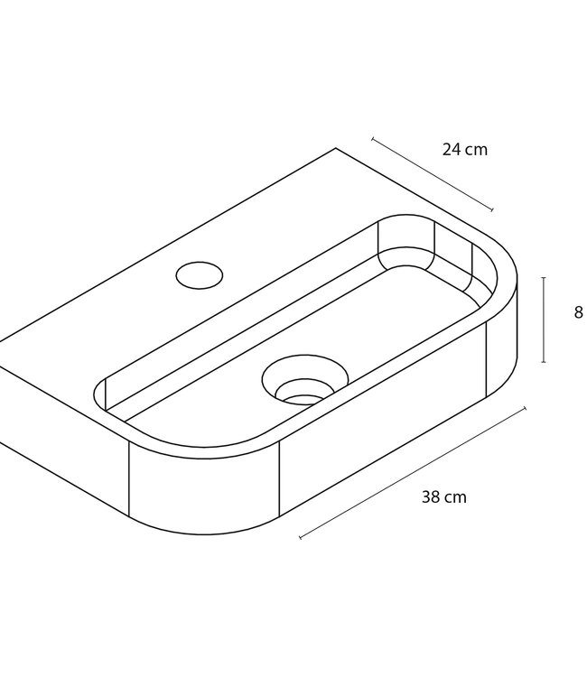 Differnz Differnz Ovale Fontein | Donkergrijs | 38x24x8 cm