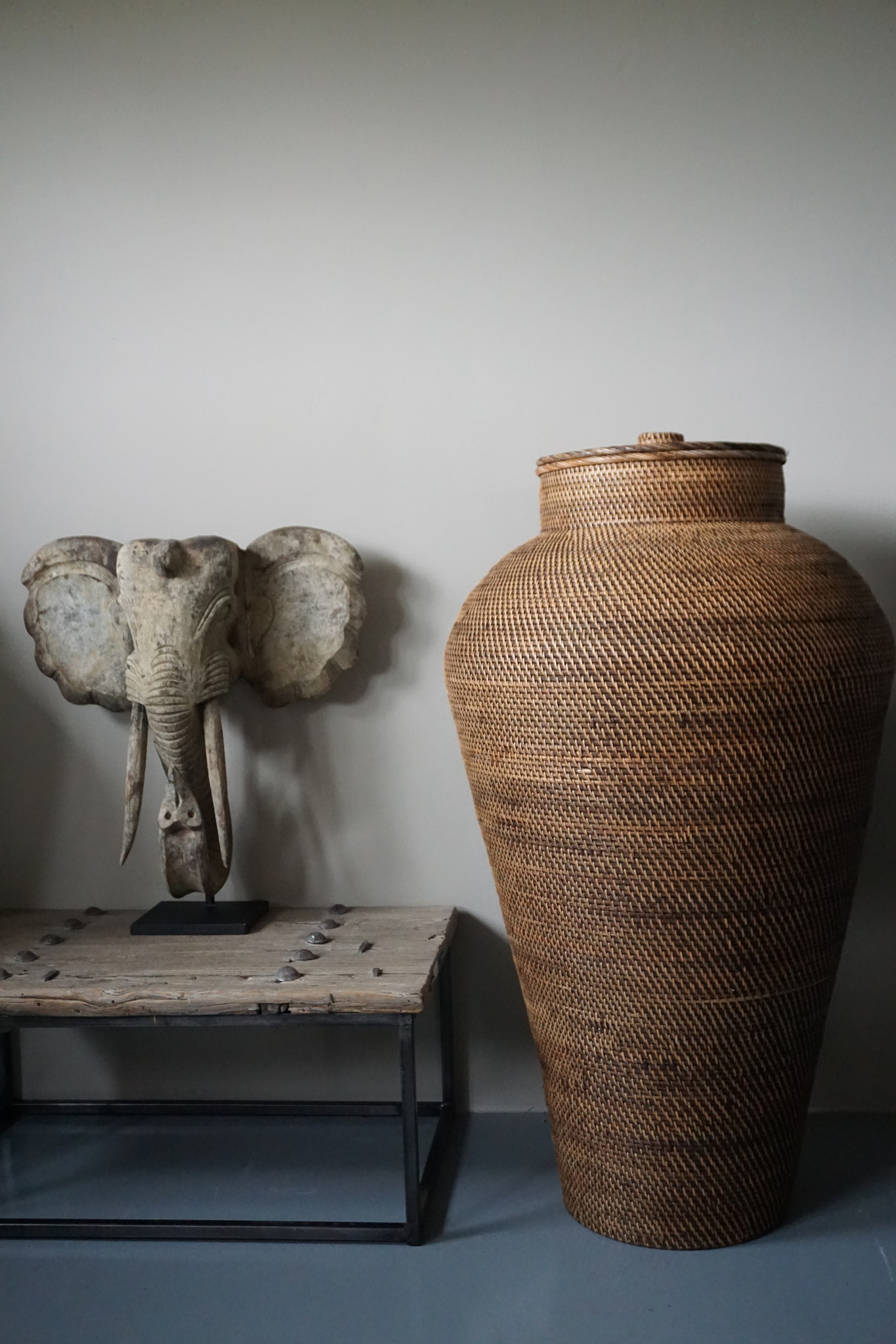 Rene Houtman Mand Groot Met Deksel L115 x B70 cm