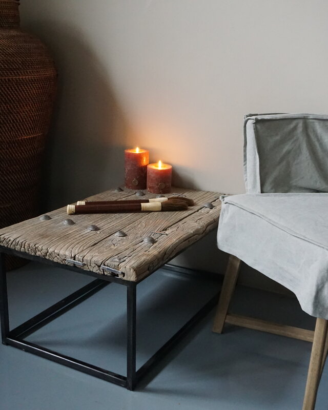 Rene Houtman Salontafel Oud Houten Deur India L87xB54xH38
