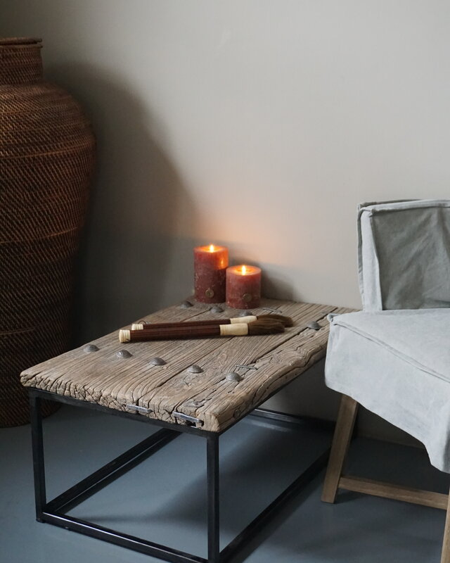 Rene Houtman Salontafel Oud Houten Deur India L87xB54xH38