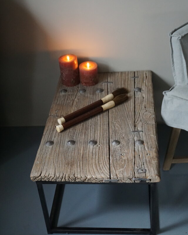 Rene Houtman Salontafel Oud Houten Deur India L87xB54xH38