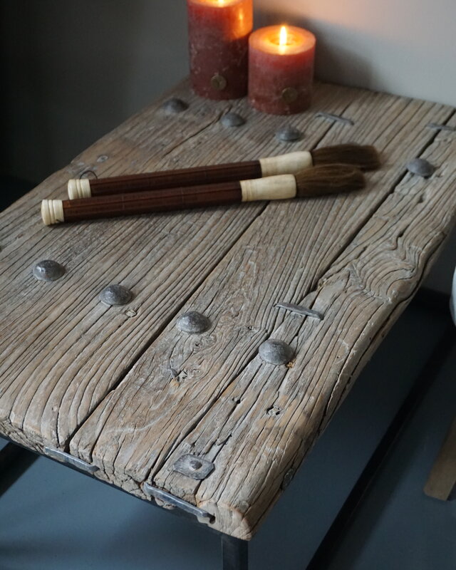 Rene Houtman Salontafel Oud Houten Deur India L87xB54xH38