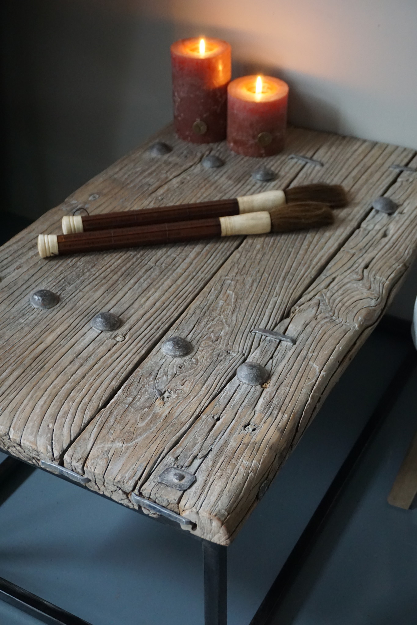 Rene Houtman Salontafel Oud Houten Deur India L87xB54xH38