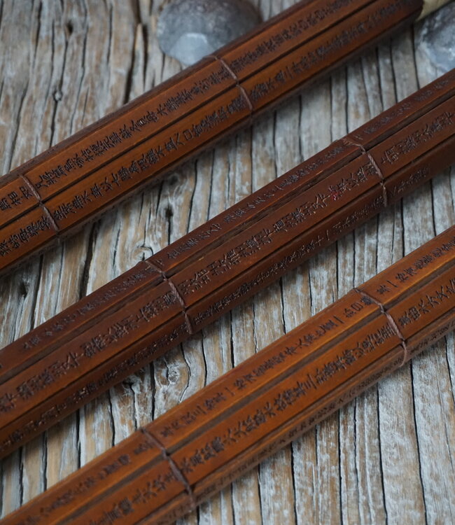 Rene Houtman Kalligrafeerkwast Tekst Chinees Bruin L43 cm