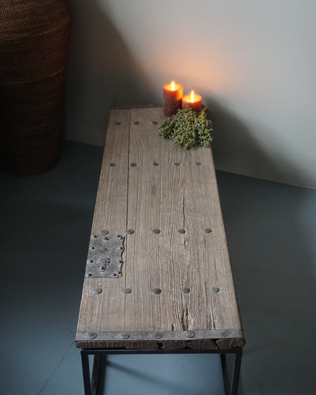 Rene Houtman Salontafel Oud Houten Deur India L172xB50xH38