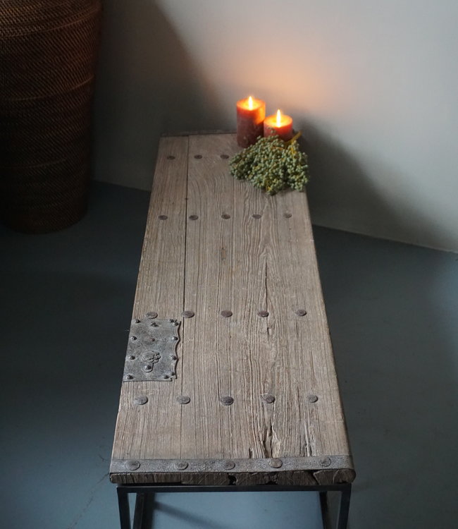 Rene Houtman Salontafel Oud Houten Deur India L172xB50xH38