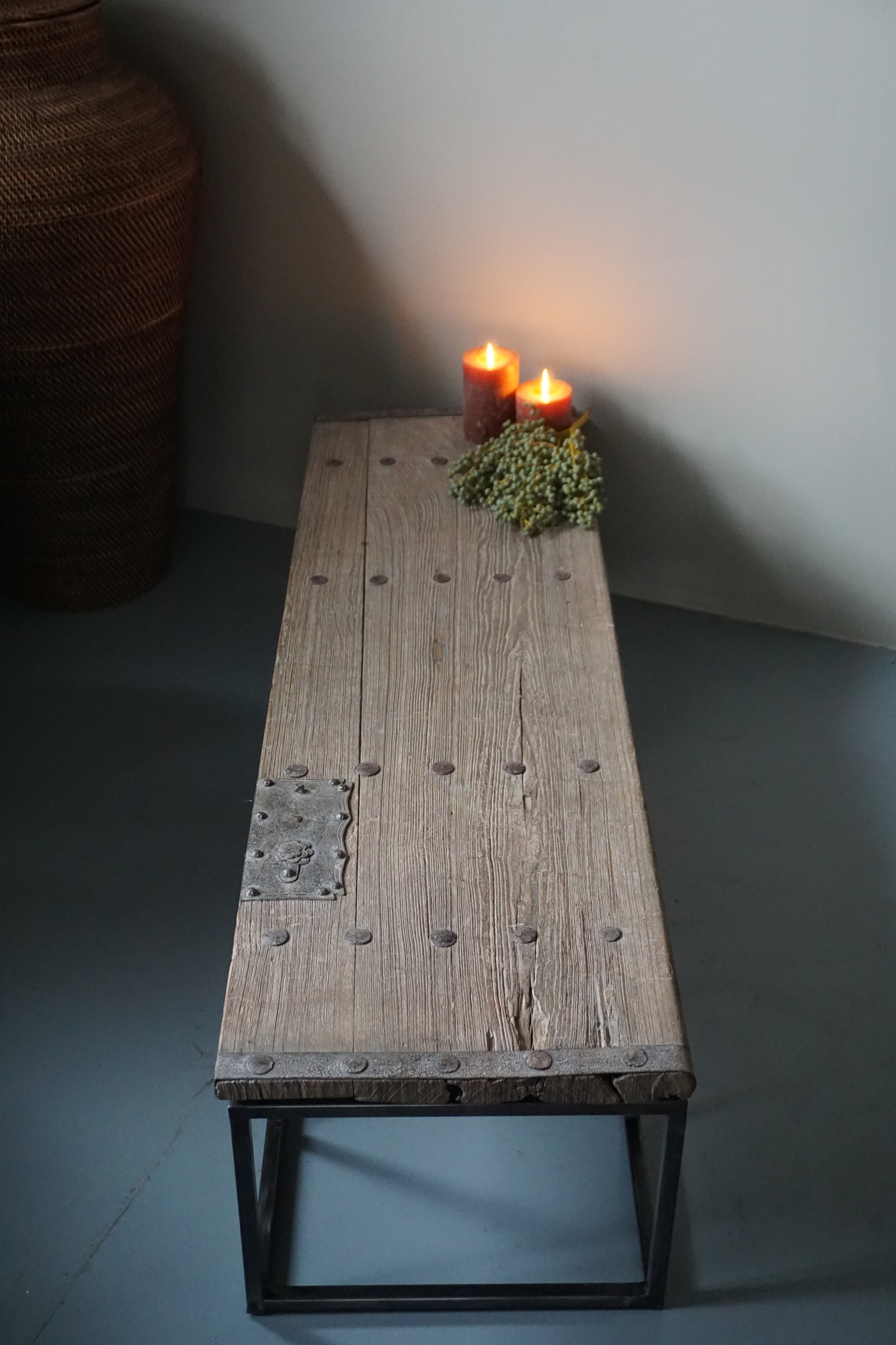 Rene Houtman Salontafel Oud Houten Deur India L172xB50xH38