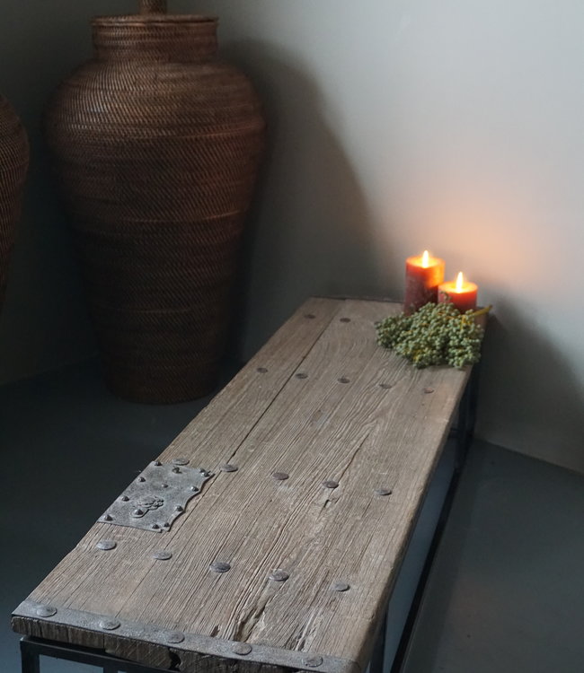 Rene Houtman Salontafel Oud Houten Deur India L172xB50xH38