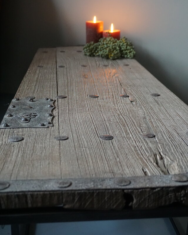 Rene Houtman Salontafel Oud Houten Deur India L172xB50xH38