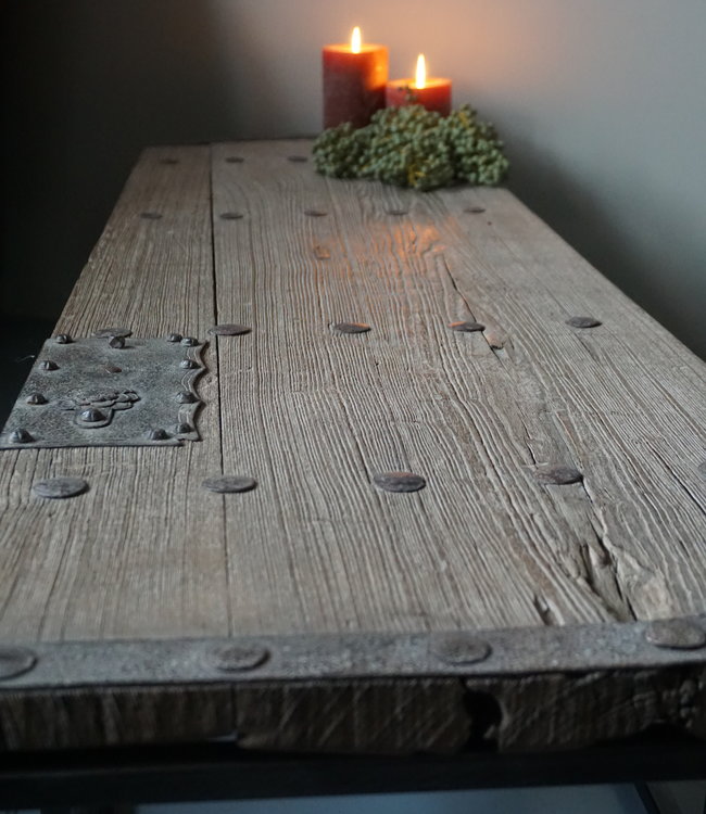 Rene Houtman Salontafel Oud Houten Deur India L172xB50xH38