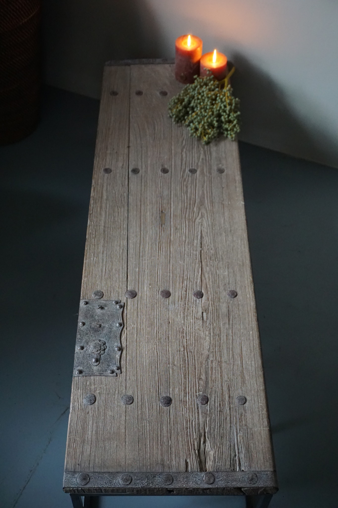 Rene Houtman Salontafel Oud Houten Deur India L172xB50xH38