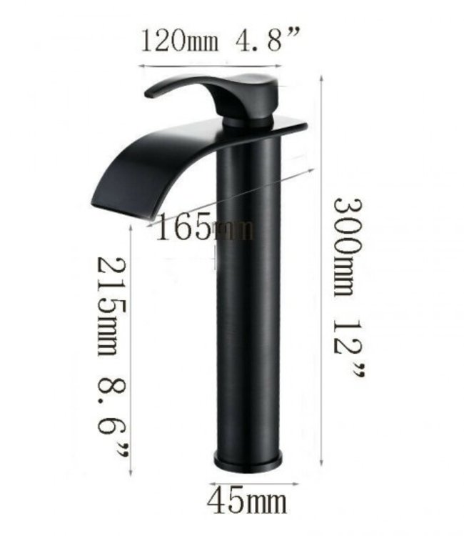 Rene Houtman Olie Bronzen Waterval Mengkraan | Zwart/Brons | H30 cm