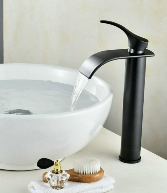 Rene Houtman Olie Bronzen Waterval Mengkraan | Zwart/Brons | H30 cm