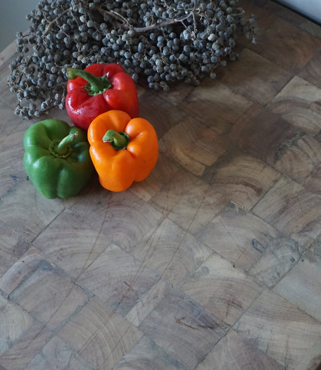 Rene Houtman Hakblok Werktafel Oud Teak H86 x B60 Cm