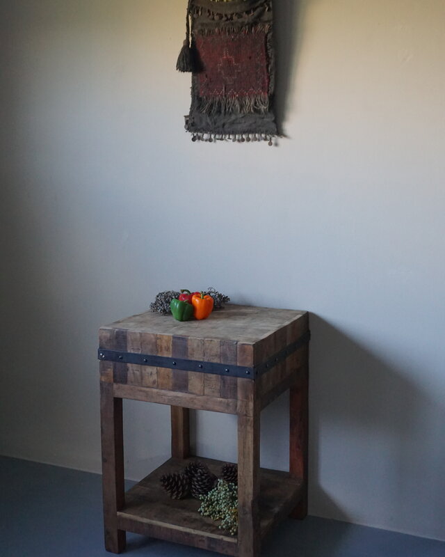 Rene Houtman Hakblok Werktafel Oud Teak H86 x B60 Cm