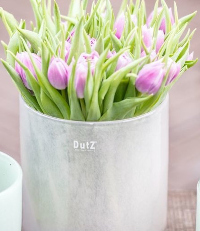 DutZ Cilinder Vaas | Wit | H11xD11 cm