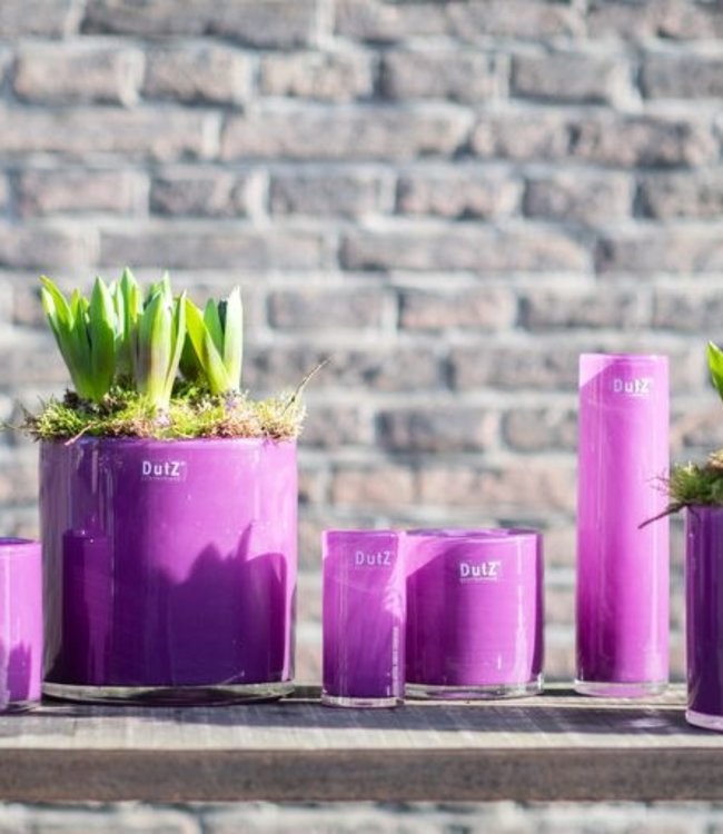 DutZ Cilinder Vaas | Violet | H10xD10 cm
