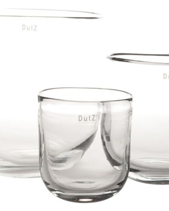 DutZ Bloemenvaas Rond | Helder | H14 x D12 cm
