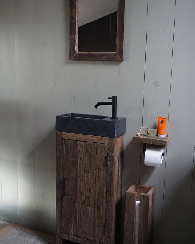Rene Houtman Toiletrol Dispenser Unique Oud Hout - 5 Rollen