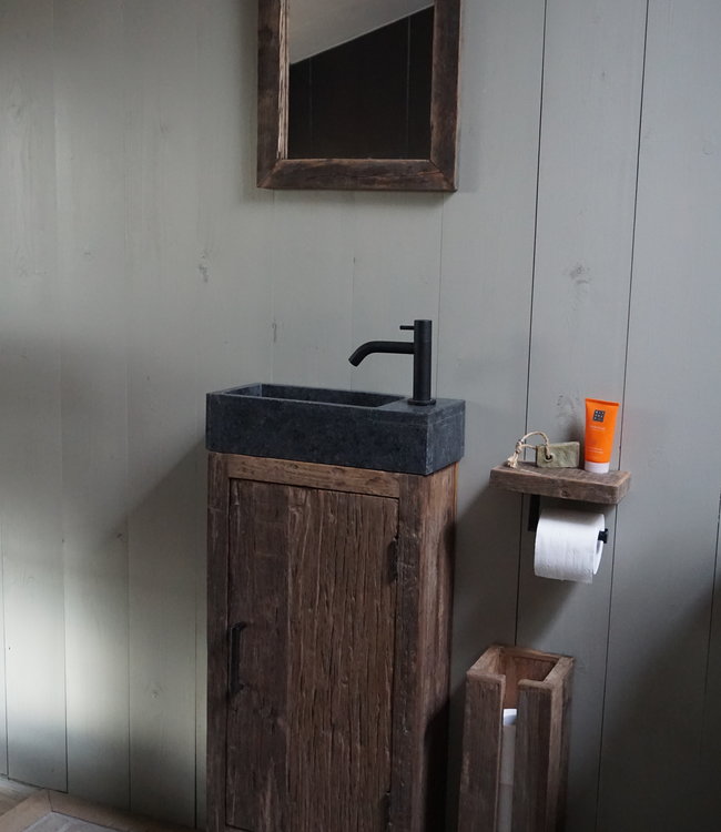 Rene Houtman Toiletrol Dispenser Unique Oud Hout - 5 Rollen