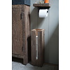 Toiletrol Dispenser Unique Oud Hout - 5 Rollen
