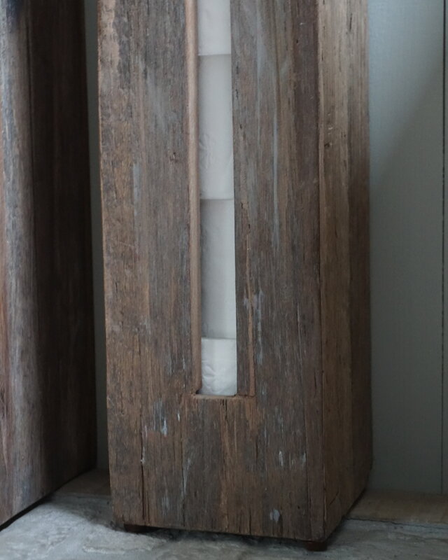 Rene Houtman Toiletrol Dispenser Unique Oud Hout - 5 Rollen
