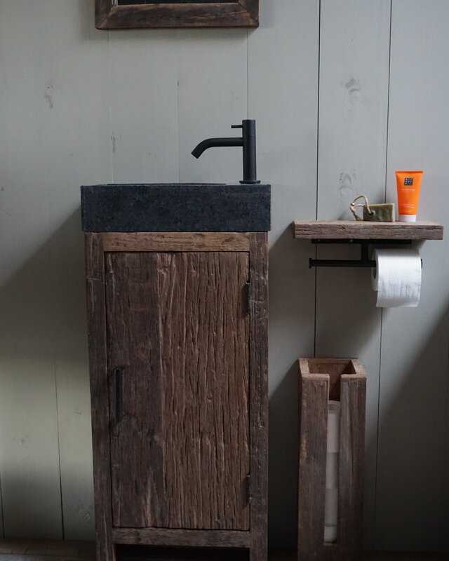 Rene Houtman Toiletrol Dispenser Unique Oud Hout - 5 Rollen