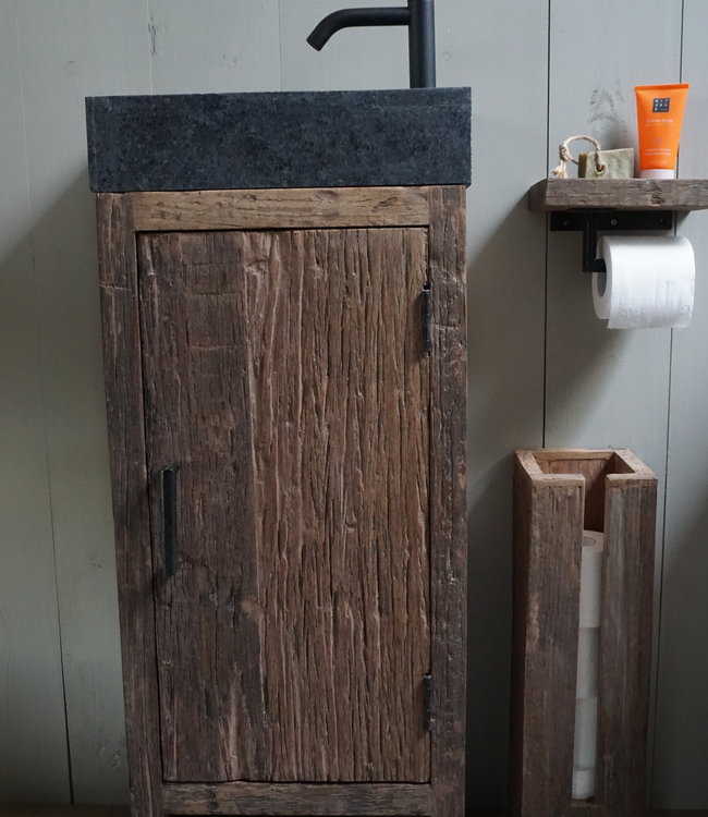 Rene Houtman Toiletrolhouder Enkel - Oud Hout Unique Plank