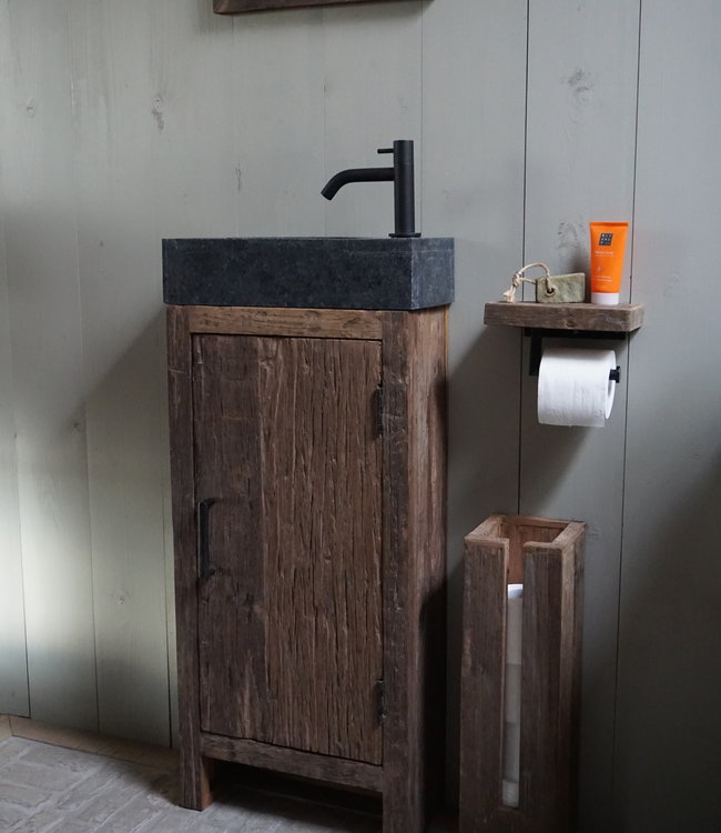 Rene Houtman Toiletrolhouder Enkel - Oud Hout Unique Plank