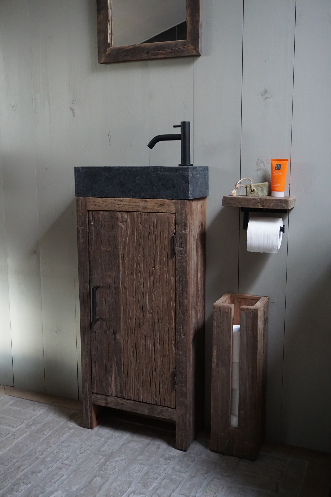 Rene Houtman Toiletrolhouder Enkel - Oud Hout Unique Plank
