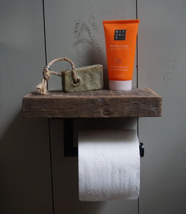 Rene Houtman Toiletrolhouder Enkel - Oud Hout Unique Plank