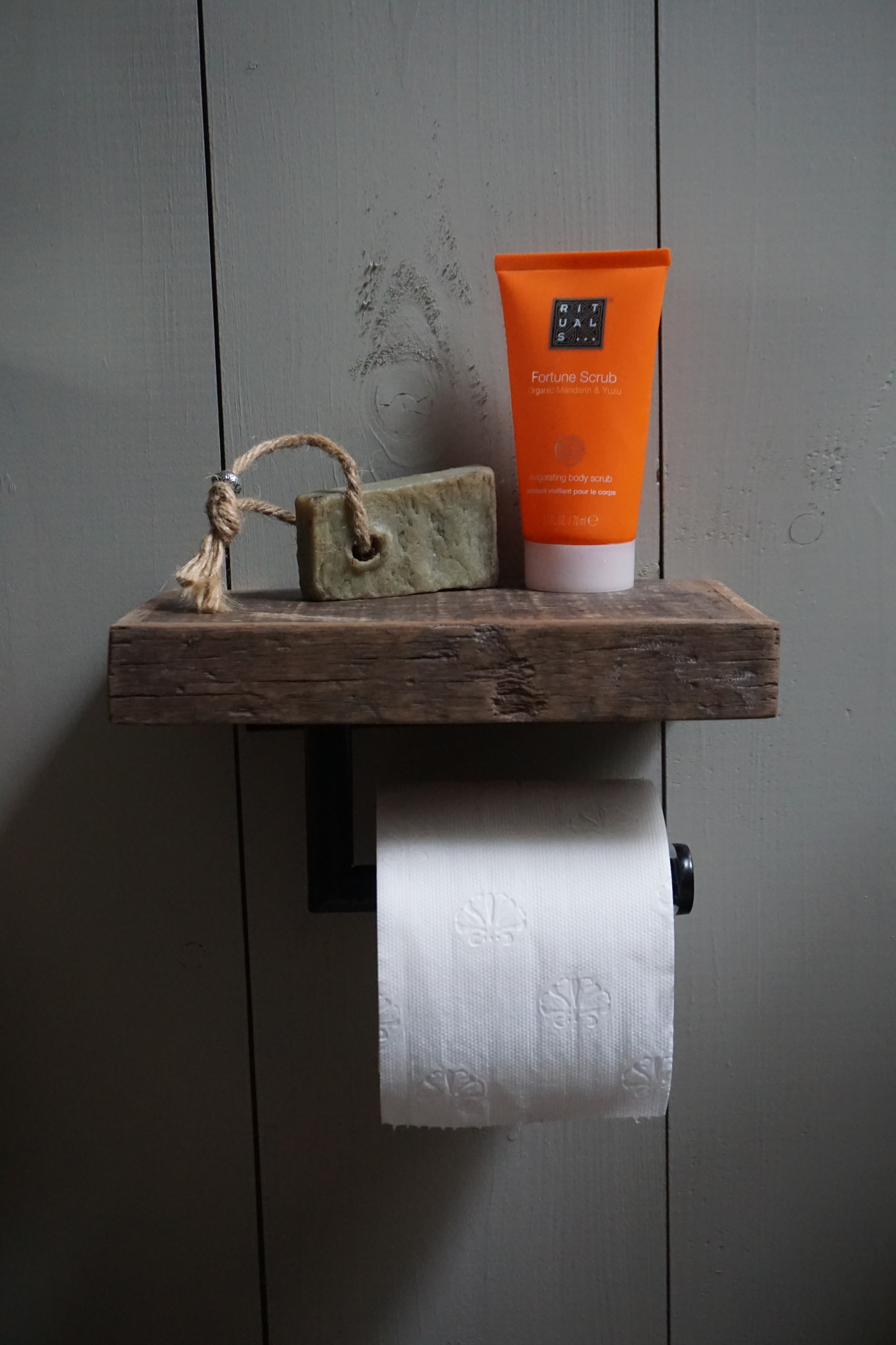 Rene Houtman Toiletrolhouder Enkel - Oud Hout Unique Plank