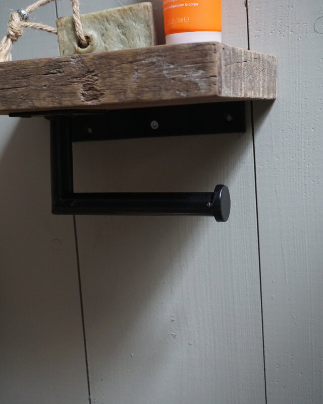 Rene Houtman Toiletrolhouder Enkel - Oud Hout Unique Plank