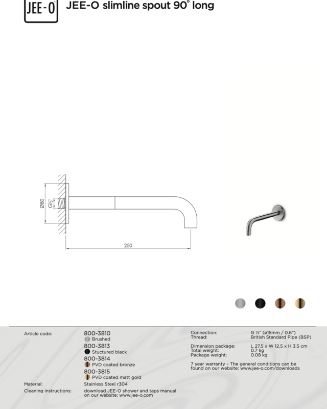 JEE-O Slimline Bad Combinatie 01 | Met Thermostaat en Handdouche | Meerdere kleuren