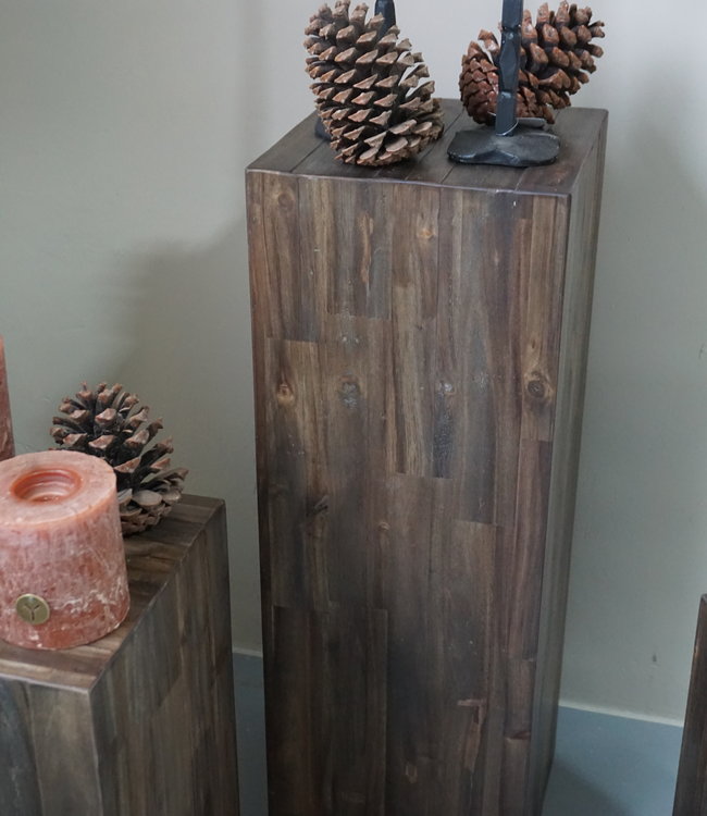 Rene Houtman Bloemenzuil/Pilaar Hout H75xB26xD26 cm