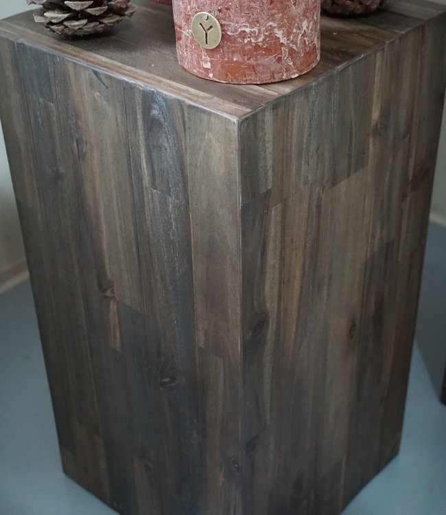 Rene Houtman Bloemenzuil/Pilaar Hout H50xB26xD26 cm